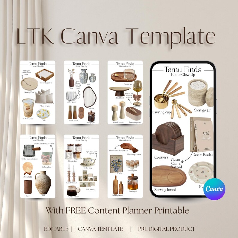 15 LTK Canva Templates Temu Home Favorites for Instagram Influencers ...