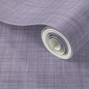 Linen Texture Solid Design in Lilac Lavender Purple Wallpaper, Classic Minimalism, Nursery or Bedroom, Removable Peel & Stick Pre-Pasted