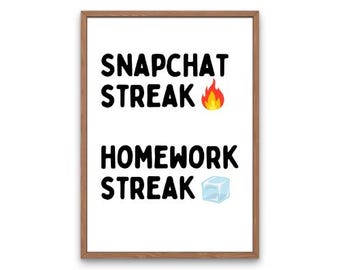 Gen Z Funny Slang Classroom Sign, Homework Humor, Kids Educational, Digital Download Printable Wall Decor, Capital Letters Punctuation