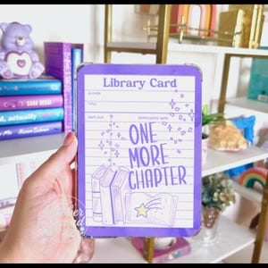 Reversible Kindle Paperwhite Case Insert, Library Card One More Chapter, Purple Floral Galaxy zdjęcie 3