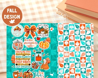 Pumpkin Spicy Kobo Case Insert | Reversible Fall Pumpkin E-Reader Sleeve Design