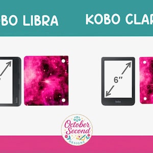 Reversible E-Reader Clear Case Insert for Kobo Devices: All Booked for Christmas 画像 4