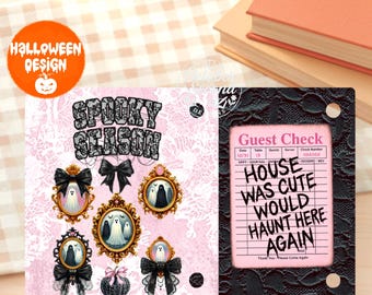 Spooky Season Kobo Case Insert | Reversible Pastel Halloween Ghost Sleeve Design