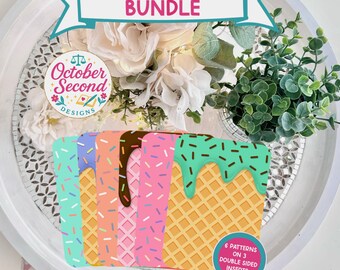 Juego de fundas reversibles para Kindle con estampado de goteo de helado, 6 diseños dulces.