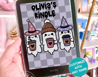 Gepersonaliseerd spook-vergrendelscherm voor Kindle: Halloween-ontwerp met eigen naam (digitale download)