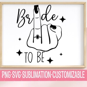 Bride to Be Hand Gesture PNG & SVG: Bachelorette Clipart (Digital Download)