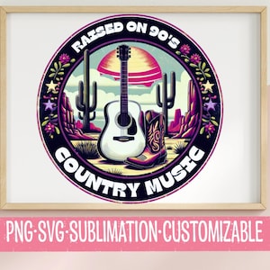 Musique country des années 90 PNG et SVG | Téléchargement numérique | Cadeau Fête des Mères | Clipart féministe | Graphismes féminins