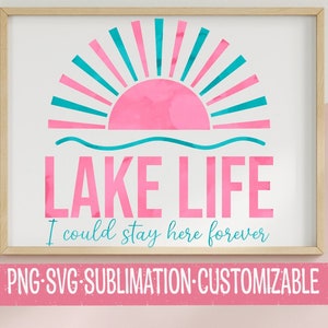 Lake Life PNG: Vacation Graphic, Travel Clipart (Digital Download)