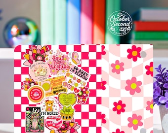 Inserto reversible para funda Kobo, Soul Full of Sunshine con estampado retro de margaritas