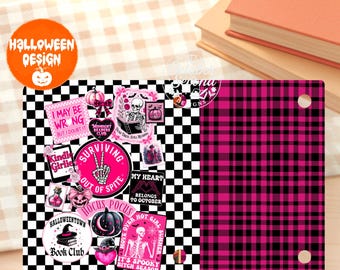 Hot Pink Horror Kobo Case Insert | Reversible Halloween Horror Book Lover Sleeve Design