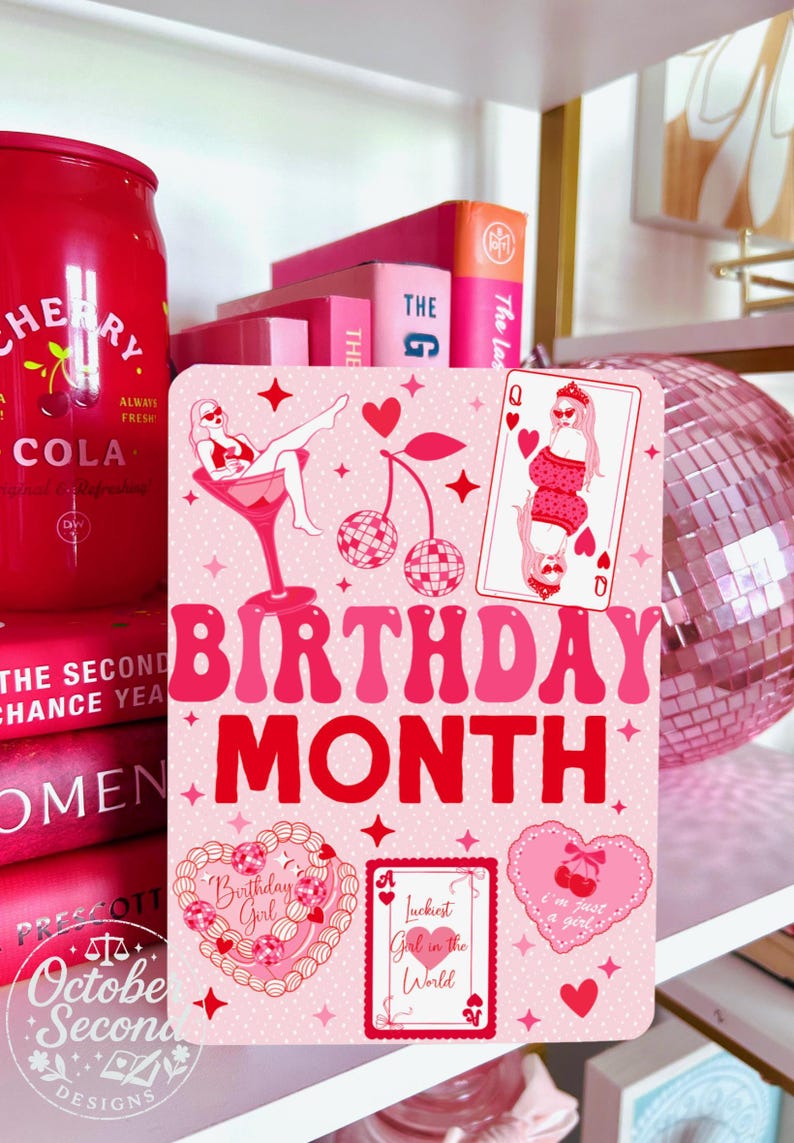 Reversible Kindle Case Insert, Birthday Month Pink Coquette & Cherry Bow Gingham immagine 4