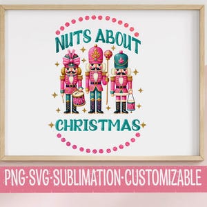 Nuts About Christmas SVG PNG - Arte festiva de quebra-nozes para artesanato DIY e decoração de feriados