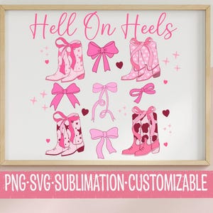 Hell On Hells - Niedliches Land SVG & PNG | Digitaler Download | Countrymusik | Feministische Clipart | Mädchenhaft | Nashville | Austin | Kommerzielle Nutzung