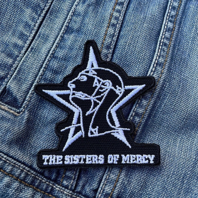 Patch Sisters Of Mercy Noir Blanc 7x6cm écusson ... - Cocote