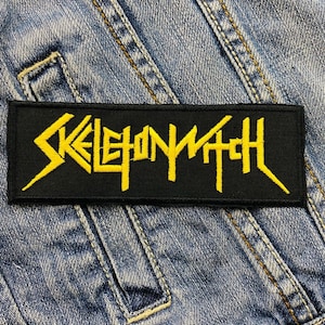 Parche bordado con diseño de Skeletonwitch para planchar 383005