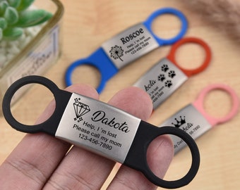 Gepersonaliseerde Silent Dog Tag: roestvrij staal en siliconen, op maat gegraveerd