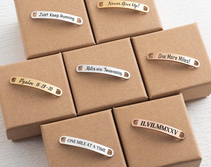 Personalized Running Shoe Tags: Stainless Steel Shoe Lace Charms