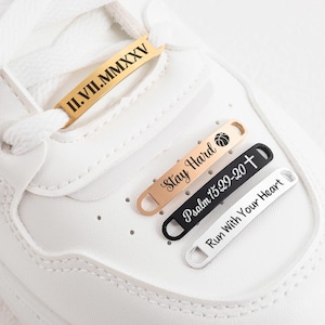 Running Shoe Tag,Shoe Tags,Personalized Shoe Tag,Engraved Name Shoe Buckle,Metal Shoe Lace Charm,Stainless Steel Tag, Running Gifts