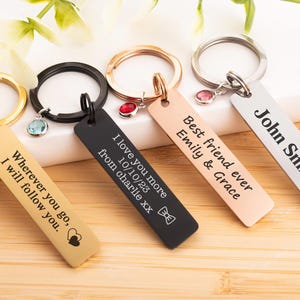 Personalized Keychain, Custom Gift for Him or Her, Drive Safe Kaychain, Stainless Keychain, Perfect for Birthday, Wedding, Anniversary