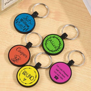 Personalized Dog ID Tags, Silicone Dog Tags, Silent Dog Tag, Dog Tags for Dogs, Engraved Silicone Dog Tag, Soundless Tag, Pet Tags, Cat Tags