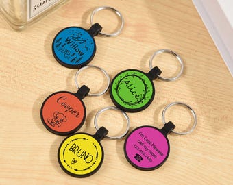 Personalized Silicone Dog Tag: Silent Engraved Pet ID