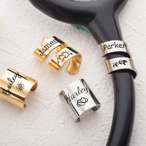 Personalized Stethoscope ID Tag: Engraved Stainless Steel Name Charm