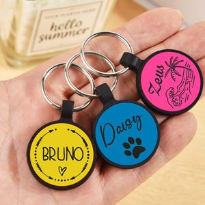 Silicone Dog Tags, Personalized Dog ID Tags, Silent Dog Tag, Dog Tags for Dogs, Engraved Silicone Dog Tag, Soundless Tag, Pet Tags, Cat Tags