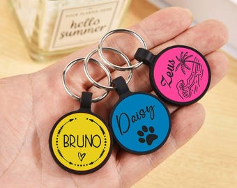 Personalized Silicone Dog Tag: Silent Engraved Pet ID
