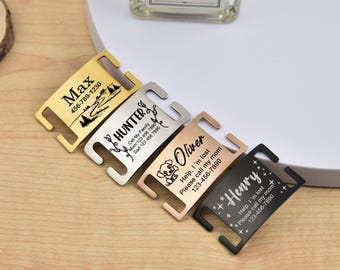 Personalisierte Silent Dog Tag: Aufschiebbare Haustier ID, Edelstahl