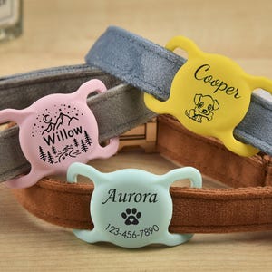 Air Tag Case for Dog Collar, Pet AirTag Collar Holder, Engraved Silicone Air Tag Holder, Slide on Dog Name Tags, Custom Slient Air Tag Case