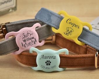 Engraved Silicone Air Tag Case for Dog Collar: Custom Slide-On Pet Name Tag