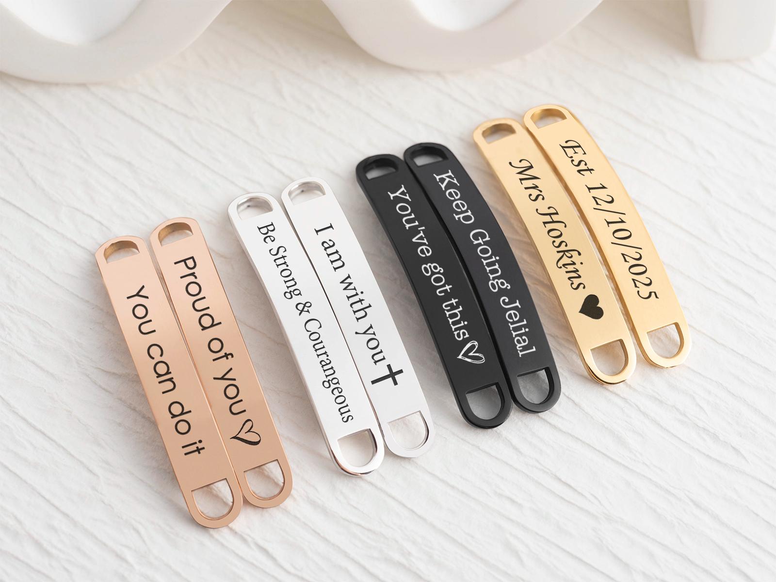 Personalized Shoe Tags,Custom Shoelaces Tags,Running Shoe Tags，Customized Shoe Tag,Metal Shoe Lace Charm,Cross Country Gift,Marathon Gift