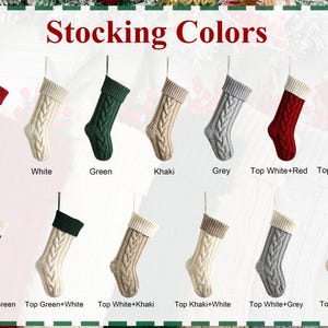 2026 Embroidered Christmas Stocking,Knitted Family Stockings,Personalized Xmas Stocking with Name,Holiday Stockings,Christmas Family Gifts image 11