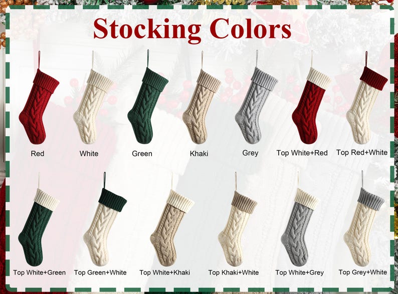 2026 Embroidered Christmas Stocking,Knitted Family Stockings,Personalized Xmas Stocking with Name,Holiday Stockings,Christmas Family Gifts image 11