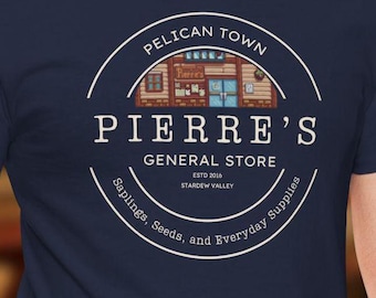 Camiseta de Stardew Valley, Pierres General Store, Pelican Town, acogedora camiseta de juego, regalo