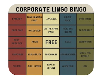 Alfombrilla de ratón corporativa de trabajo: obsequio para empleados, compañeros de trabajo, regalo remoto, divertido, Lingo Bingo. ¡Compre un paquete individual o de cinco!