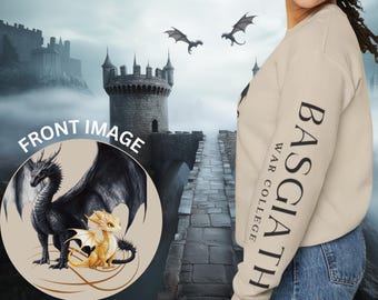 Fourth Wing Sweatshirt, Basgiath War College, Tairn, Andarna, Xaden, Violet, Dragon Rider, Rider Quadrant