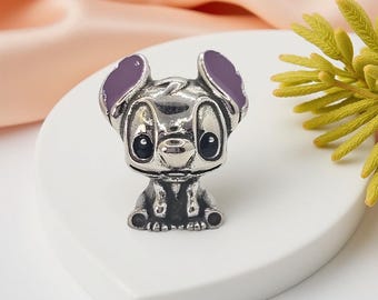 Lilo & Stitch Silver Charm, Trending Gift, Discounted, Shimmering, and Loved Charms for Women.