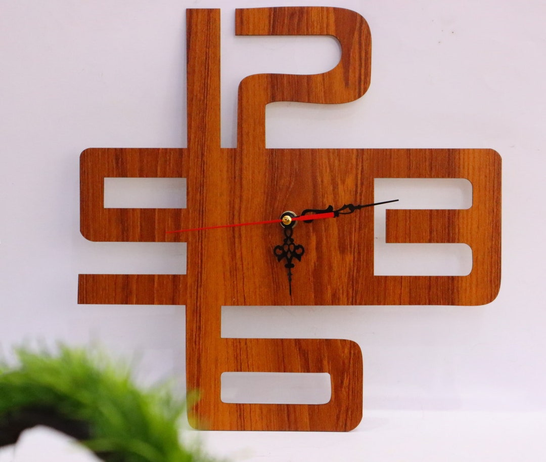 Laser Cut Big Numbers Wood Wall Clock Pdf-dxf-svg-aı-cdr Files - Etsy