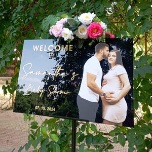 Gepersonaliseerde acryl babyshower welkomstbord