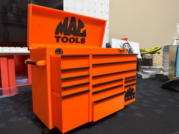 3D Printed Mini “MAC” Toolbox Business Card Holder - Etsy