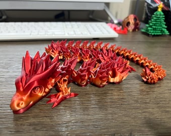 2ft Long Flexible Articulated Crystal Dragon!