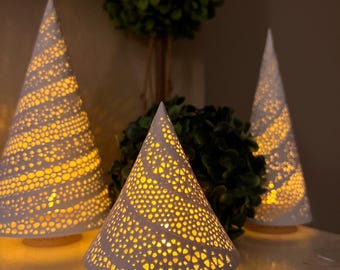 Trio of 3D Printed Christmas Tree Decorations