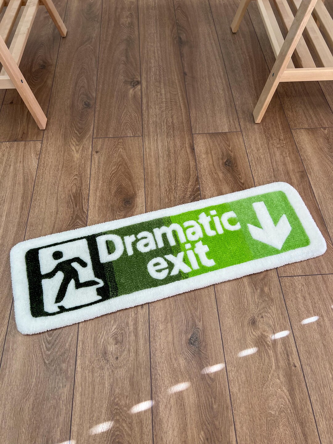 Dramatic Exit Rug, Exit Sign, Tufted Rug, Handmade Rug, Custom Rug ...