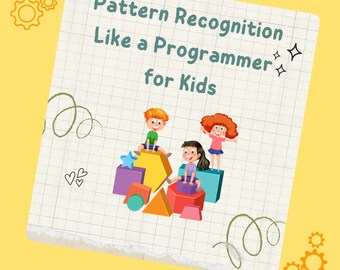 子どものためのプログラマーのようなパターン認識· 印刷可能なアクティビティブック| 子どものコーディング、就学前学習シート、細かい運動能力