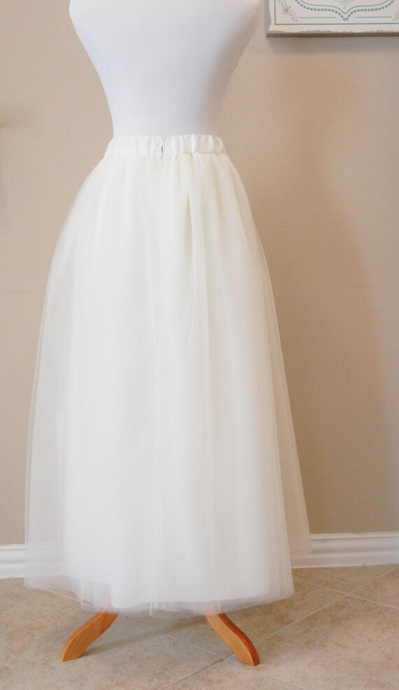 Tulle Skirt Girl Miss Adult Plus Size Floor Length Tulle Skirt With Elastic Back Band