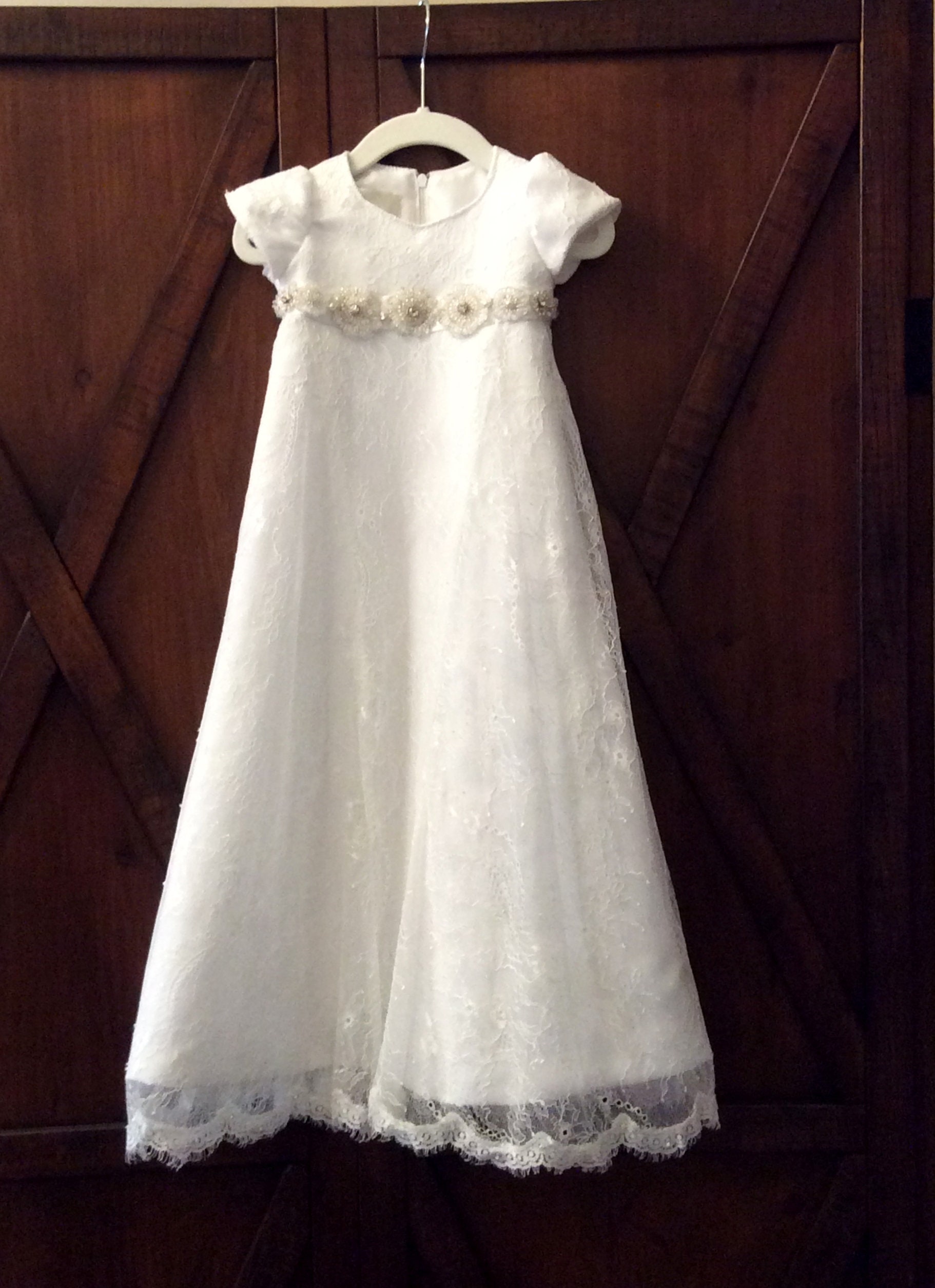 Christening Gown Baptism Gown made from your Wedding dress Etsy
