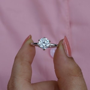 3.00CT  Round Cut Lab Grown Diamond Solitaire Engagement Ring F/VS Lab Diamond Wedding Ring   Anniversary Gift Ring for Women Proposal Ring