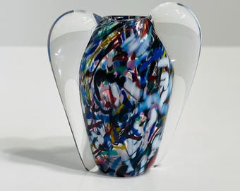 Kosta Boda Beril Vallien Small Centilop Blown Glass Bud Vase 1988 Signed MINT