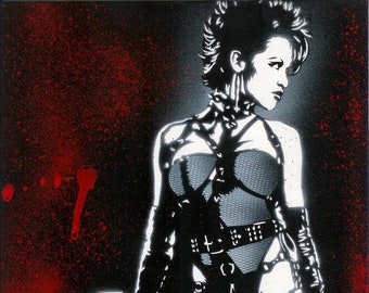 8.5x11 Gail (Rosario Dawson) from Sin City Stencil Art Print